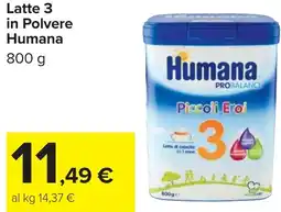 Carrefour Latte 3 in Polvere Humana offerta