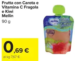 Carrefour Frutta con Carota e Vitamina C Fragola e Kiwi Mellin offerta