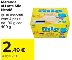 Carrefour Merenda al Latte Mio Nestlé offerta