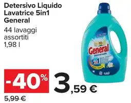 Carrefour Detersivo Liquido Lavatrice 5in1 General offerta