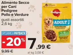 Carrefour Alimento Secco per Cani Pedigree Pollo e Verdure offerta