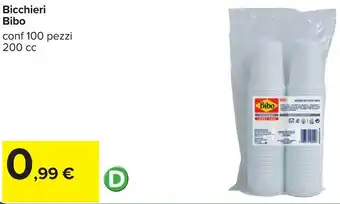 Carrefour Bicchieri Bibo offerta