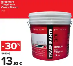 Carrefour Idropittura Traspirante Colore Bianco offerta
