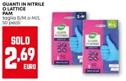 Pam Guanti in nitrile o lattice PAM taglia S/M o M/L 50 pezzi offerta