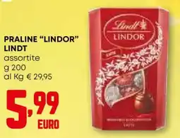 Pam Praline "lindor" LINDT assortite offerta