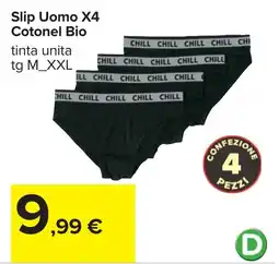 Carrefour Slip Uomo X4 Cotonel Bio offerta