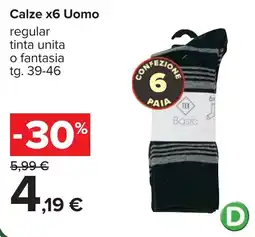 Carrefour Calze x6 Uomo offerta