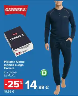 Carrefour Pigiama Uomo manica Lunga Carrera offerta