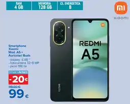 Carrefour Smartphone Xiaomi Mod. A5 + Auricolari Buds offerta