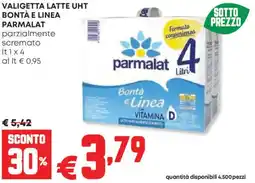 Panorama Valigetta latte uht bontà e linea parmalat parzialmente scremato offerta
