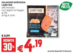 Panorama Salmone norvegia labeyrie affumicato con legno di faggio offerta