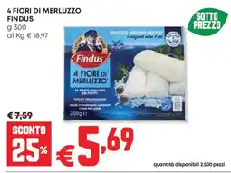 Panorama 4 fiori di merluzzo FINDUS offerta