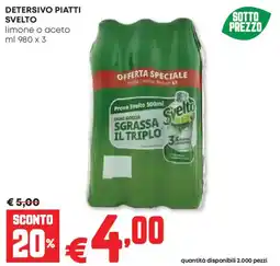 Panorama Detersivo piatti svelto limone o aceto offerta