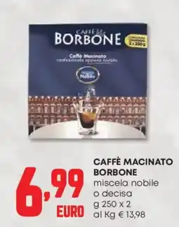 Panorama Caffè macinato borbone miscela nobile o decisa offerta