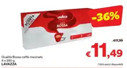 Unes Qualità Rossa caffè macinato LAVAZZA offerta