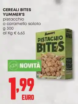 Panorama Cereali bites yummer's pistacchio o caramello salato offerta