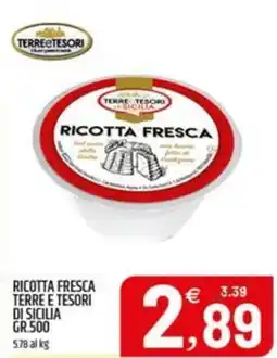Ard Discount Ricotta fresca terre e tesori di sicilia offerta