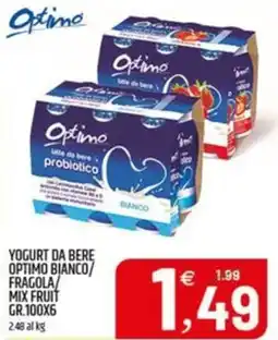Ard Discount Yogurt da bere optimo bianco/ fragola mix fruit offerta