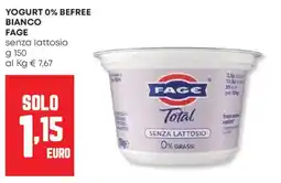 Panorama Yogurt 0% befree bianco fage senza lattosio offerta