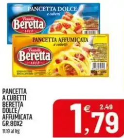 Ard Discount Pancetta a cubetti beretta dolce affumicata offerta