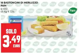 Panorama 18 bastoncini di merluzzo PAM offerta