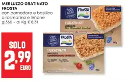 Panorama Merluzzo gratinato frosta con pomodoro e basilico o rosmarino e limone offerta