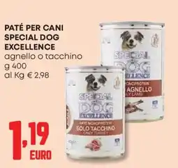 Panorama Paté per cani special dog excellence agnello o tacchino offerta