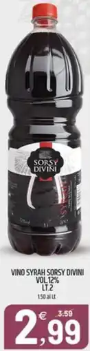 Ard Discount Vino syrah sorsy divini vol 12% offerta