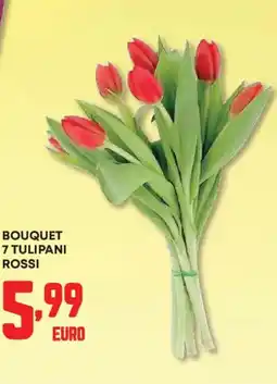 Panorama Bouquet 7 tulipani rossi offerta