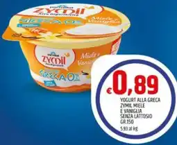 Ard Discount Yogurt alla greca zymil miele e vaniglia senza lattosio offerta