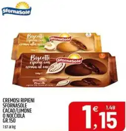 Ard Discount Cremosi ripieni sfornasole cacao/limone o nocciola offerta