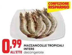 Panorama Mazzancolle tropicali intere decongelate offerta