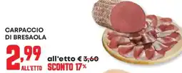 Panorama Carpaccio di bresaola offerta