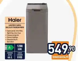 Unieuro Haier LAVATRICE CARICA DALL'ALTO THASN286TMR5S offerta