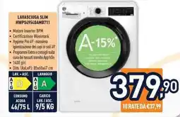 Unieuro Hoover LAVASCIUGA SLIM HWPS4954DAMB711 offerta
