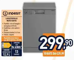 Unieuro INDESIT LAVASTOVIGLIE IN2FE13DT9S offerta