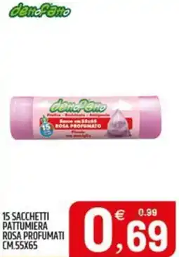 Ard Discount 15 sacchetti pattumiera rosa profumati cm.55x65 offerta