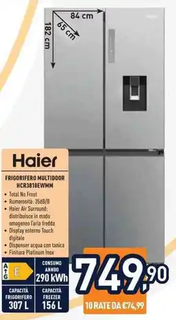 Unieuro Haier FRIGORIFERO MULTIDOOR HCR3818EWMM offerta