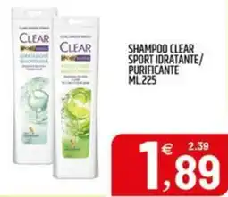 Ard Discount Shampoo clear sport idratante/ purificante offerta