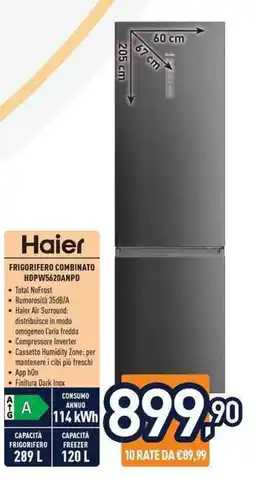 Unieuro Haier FRIGORIFERO COMBINATO HDPW5620ANPD offerta