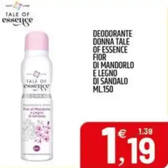 Ard Discount Deodorante donna tale of essence fior di mandorlo e legno di sandalo offerta