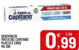 Ard Discount Dentifricio pasta del capitano placca e carie offerta
