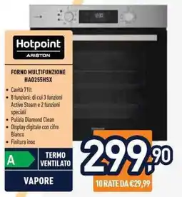 Unieuro Hotpoint ARISTON FORNO MULTIFUNZIONE HA0255HSX offerta