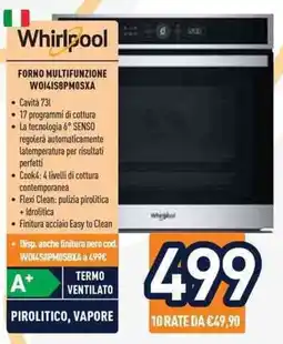 Unieuro Whirlpool FORNO MULTIFUNZIONE WO141S8PMOSXA offerta