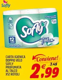 Ard Discount Carta igienica doppio velo sofly profumata al talco x12 rotoli offerta