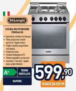 Unieuro DeLonghi CUCINA MULTIFUNZIONE PEMX64LSG offerta