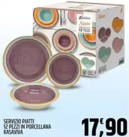 Ard Discount Servizio piatti 12 pezzi in porcellana kasaviva offerta