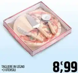 Ard Discount Tagliere in legno +3 utensili offerta