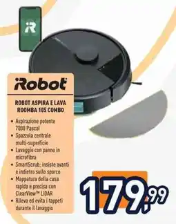 Unieuro Robot aspira e lava roomba 105 combo offerta