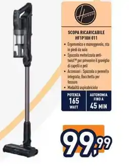 Unieuro Hoover SCOPA RICARICABILE HF1P10H 011 offerta
